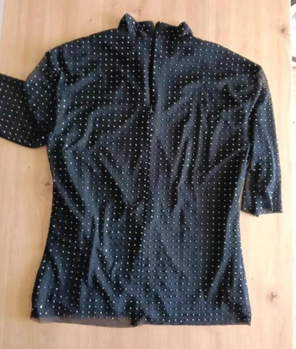 Bluză Oltre S | Negru, Normal, Mânecă trei sferturi, Regular fit, Poliester - Image 4