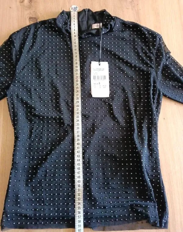 Bluză Oltre S | Negru, Normal, Mânecă trei sferturi, Regular fit, Poliester - Image 2