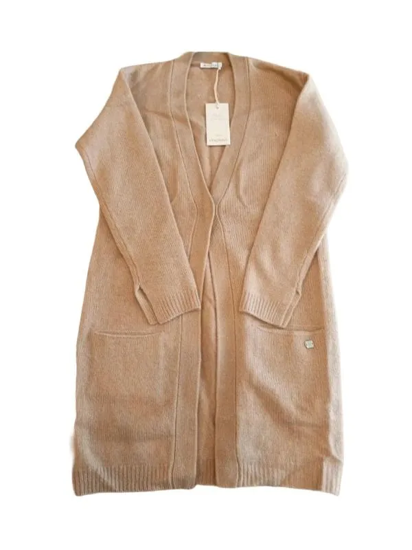Cardigan Motivi S | Bej, Lung, Regular fit, Cașmir