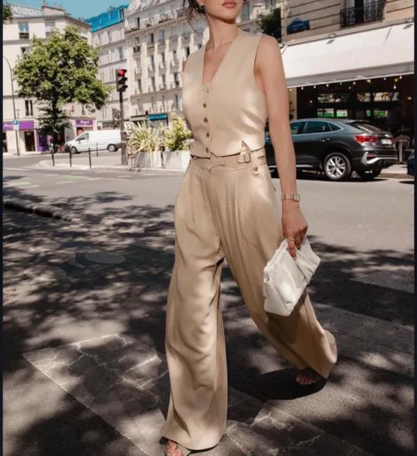 Compleu Malene Birger S | Bej, Tall, Monocrom, Bumbac