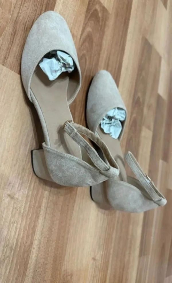 Pantofi cu toc mic gros baretă Trendyol EU 40 | Bej - Image 6