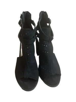 Sandale cu toc mediu gros baretă CHC-Shoes EU 39 | Negru
