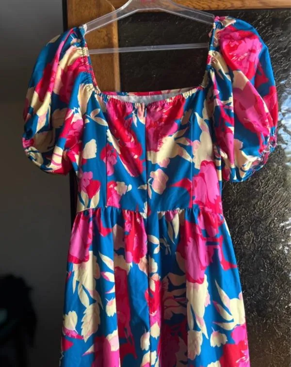 Rochie de vară Shein S | Multicolor, Maxi, Mânecă scurtă, Tall, Floral & Tropical, Poliester - Image 5