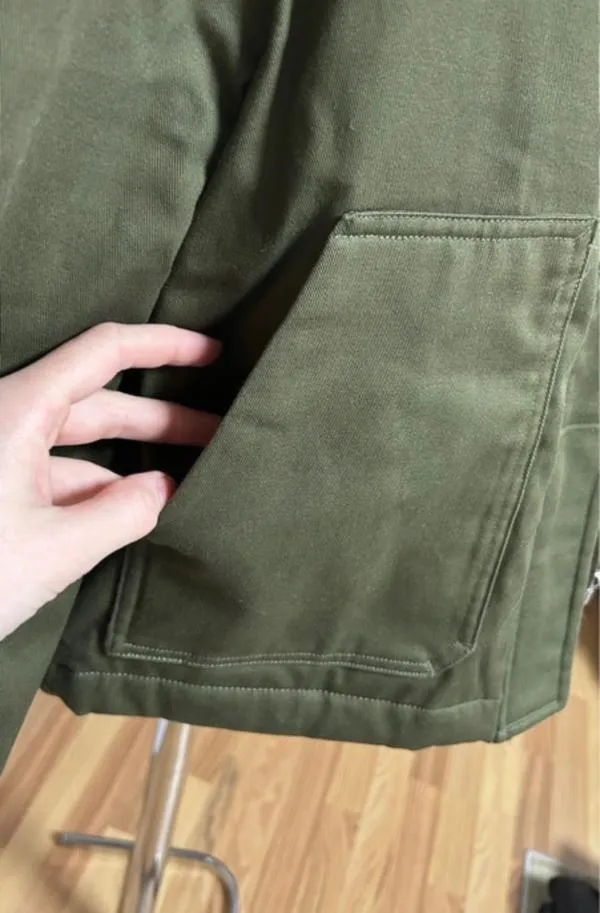 Jachetă Mango S | Khaki, Bumbac - Image 4