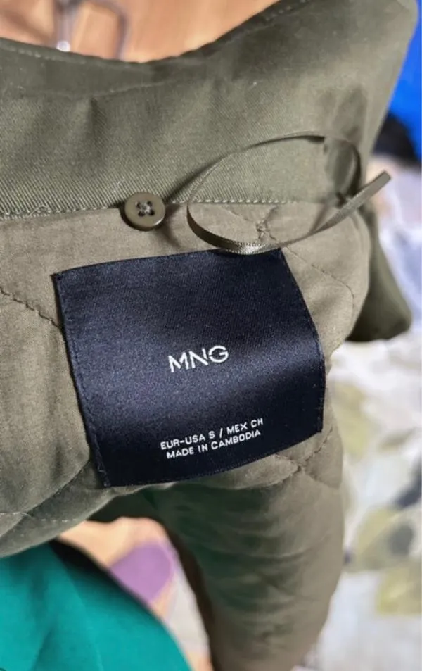 Jachetă Mango S | Khaki, Bumbac - Image 7