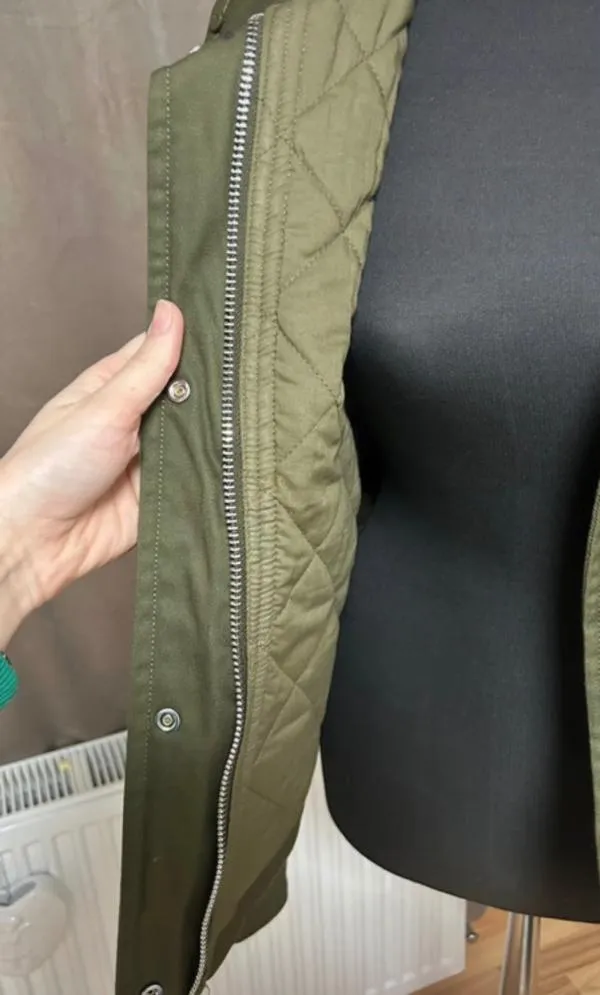 Jachetă Mango S | Khaki, Bumbac - Image 8