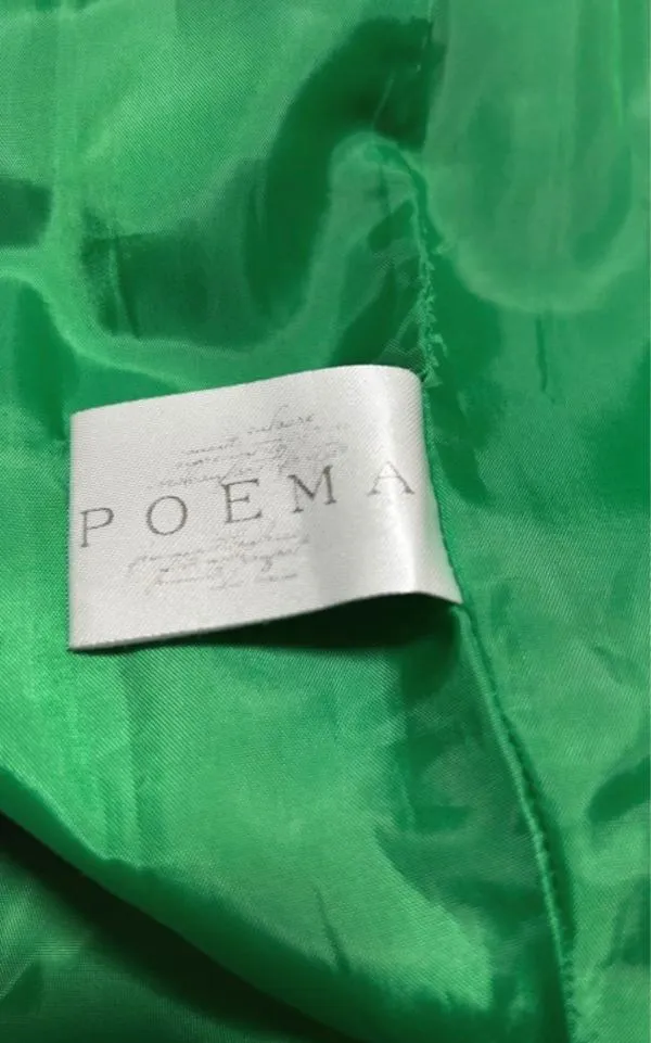 Rochie dreaptă Poema XS | Verde, Midi, Mânecă scurtă, Volane, Poliester - Image 8