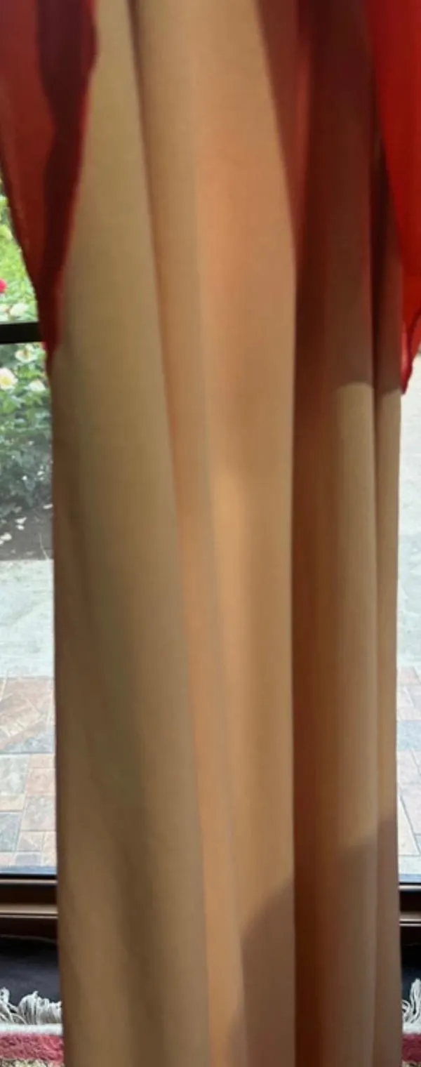 Rochie de seară XS | Roșu, Maxi, Mânecă scurtă, Dantelă - Image 6