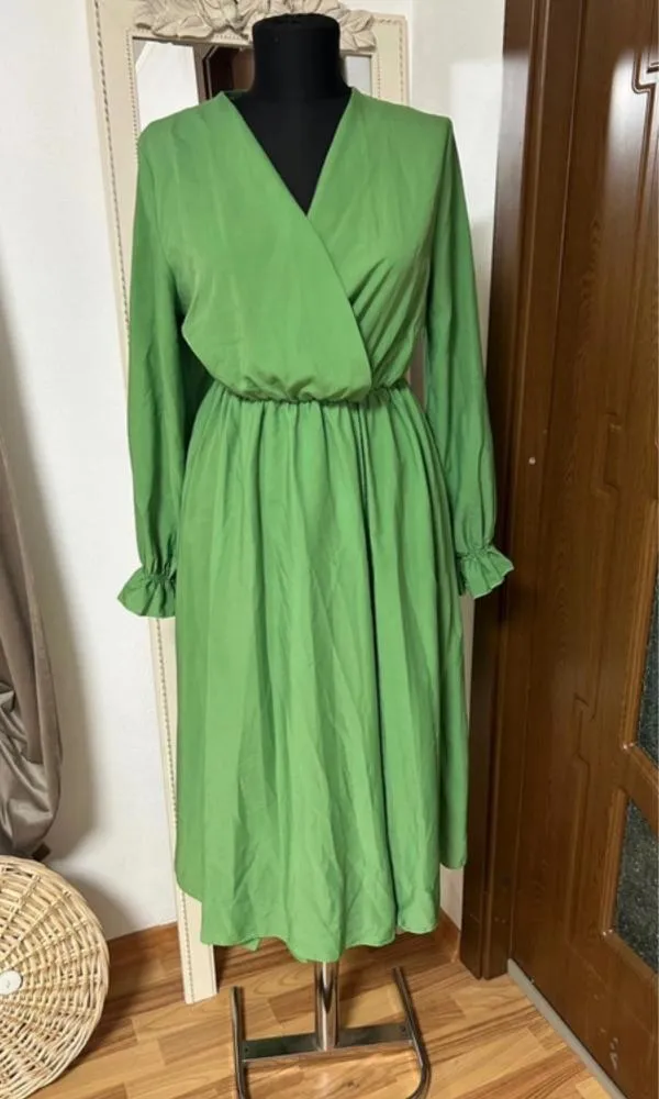 Rochie de ocazie Jennyfer S | Verde, Maxi, Mânecă lungă, Design petrecut, Poliester - Image 7