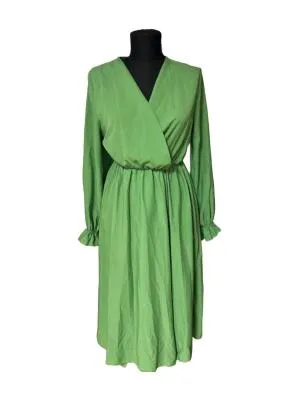 Rochie de ocazie Jennyfer S | Verde, Maxi, Mânecă lungă, Design petrecut, Poliester