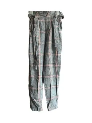 Pantaloni Bershka XS | Gri, Lungi, Talie înaltă, Boyfriend fit, Clasici  Casual