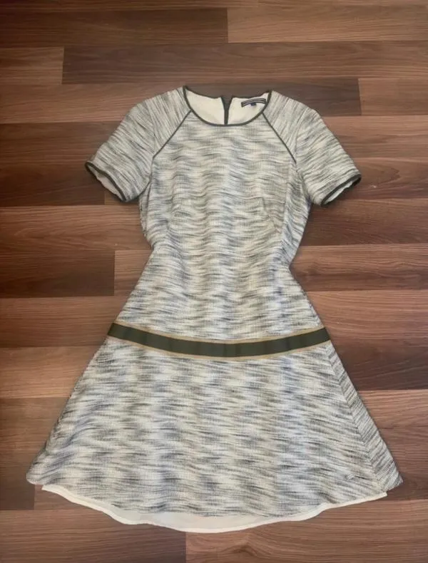 Rochie casual Tommy Hilfiger XS | Gri, Mini, Mânecă scurtă, Dungi - Image 5