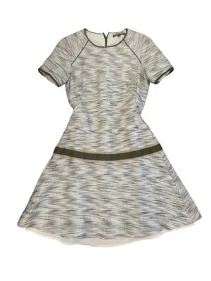 Rochie casual Tommy Hilfiger XS | Gri, Mini, Mânecă scurtă, Dungi