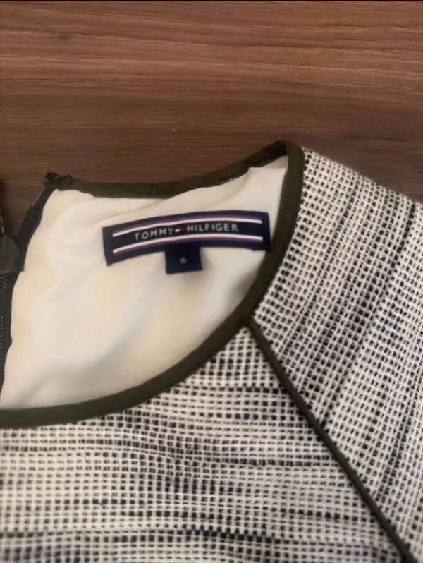 Rochie casual Tommy Hilfiger XS | Gri, Mini, Mânecă scurtă, Dungi - Image 3