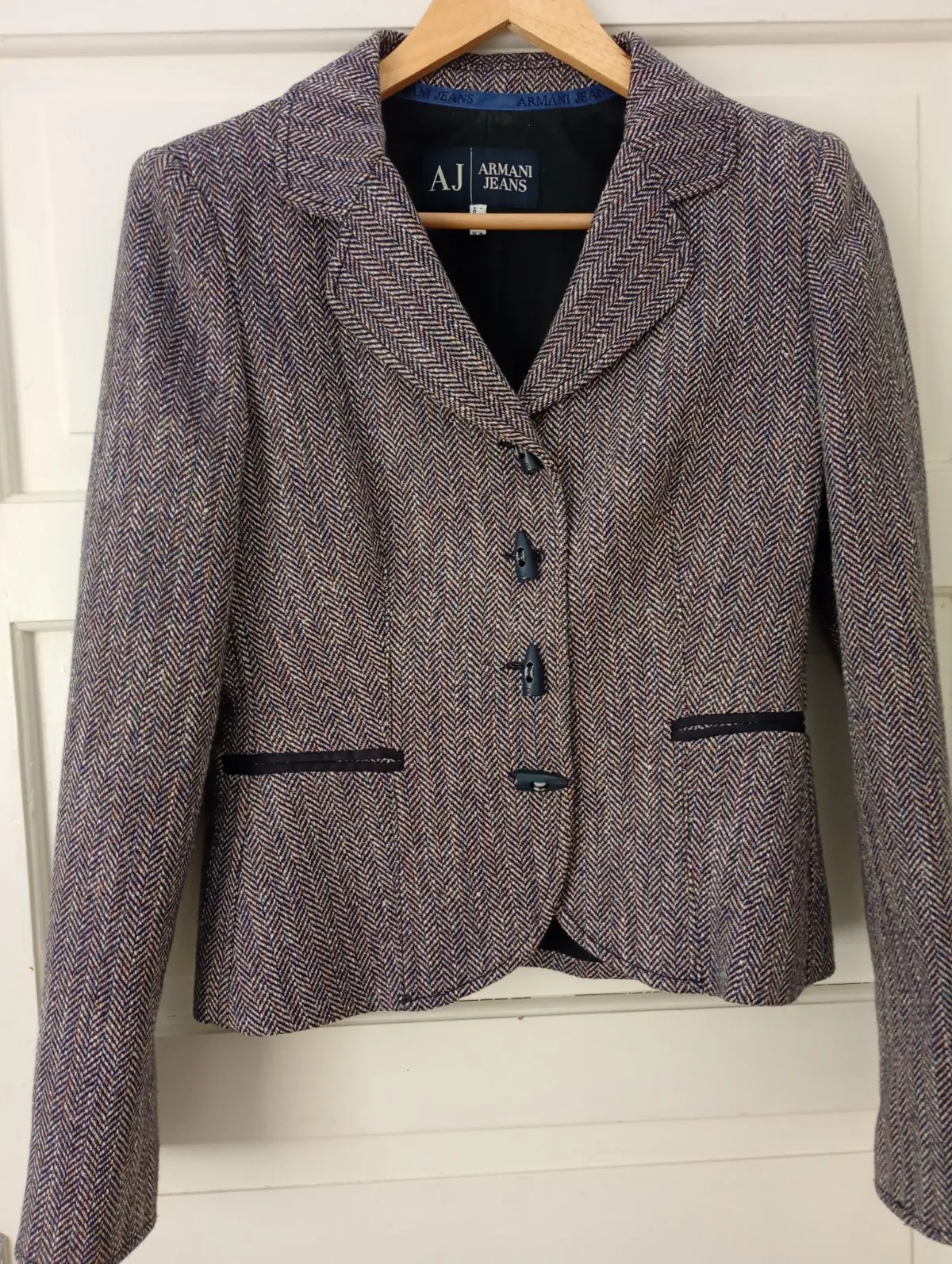 Sacou Armani Jeans S | Bej, Cropped (Scurt), Regular fit, Lână - Image 2