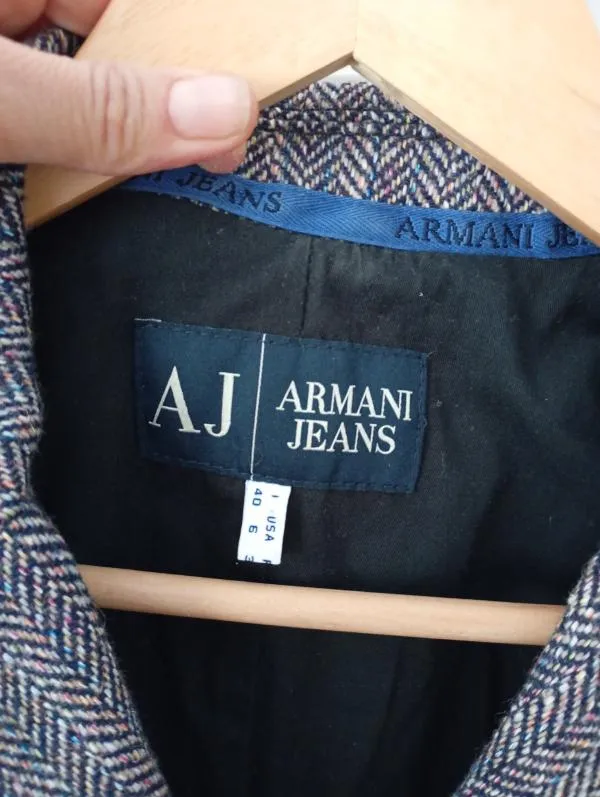 Sacou Armani Jeans S | Bej, Cropped (Scurt), Regular fit, Lână - Image 4