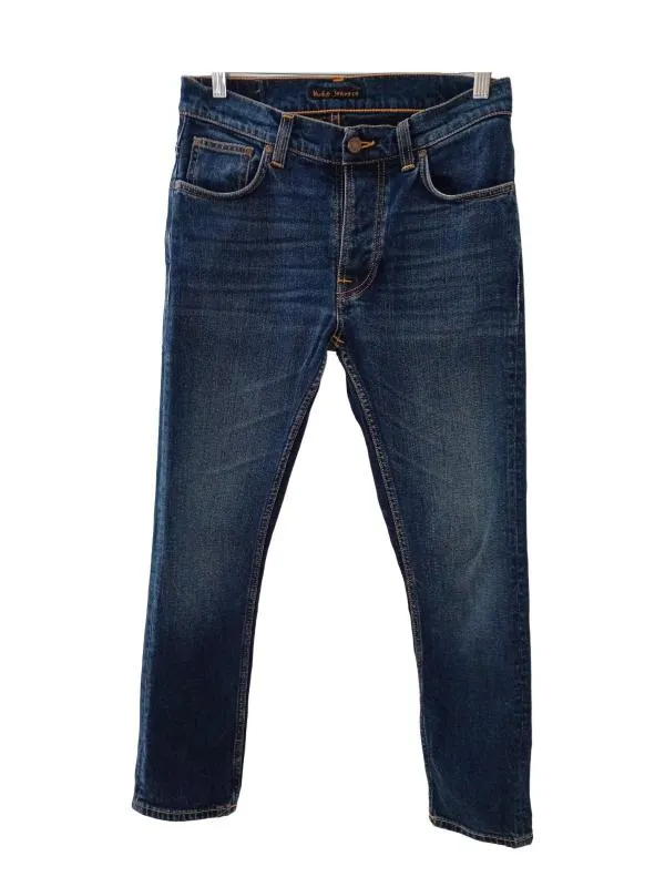 Blugi Nudie S-M | Bleumarin, Lungi, Straight (Drepți) fit, Monocrom, Clasici  Simpli