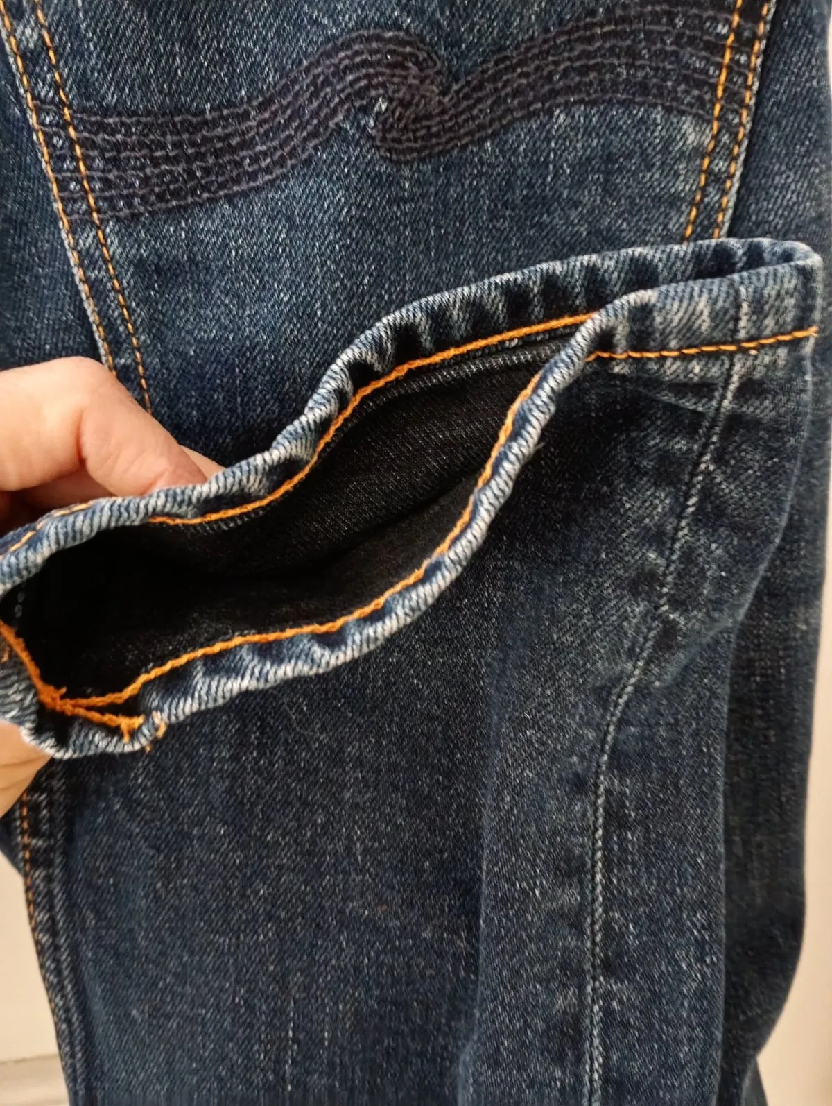 Blugi Nudie S-M | Bleumarin, Lungi, Straight (Drepți) fit, Monocrom, Clasici  Simpli - Image 12