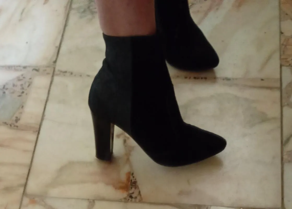 Botine mediu gros Larissa EU 34 | Negru - Image 8
