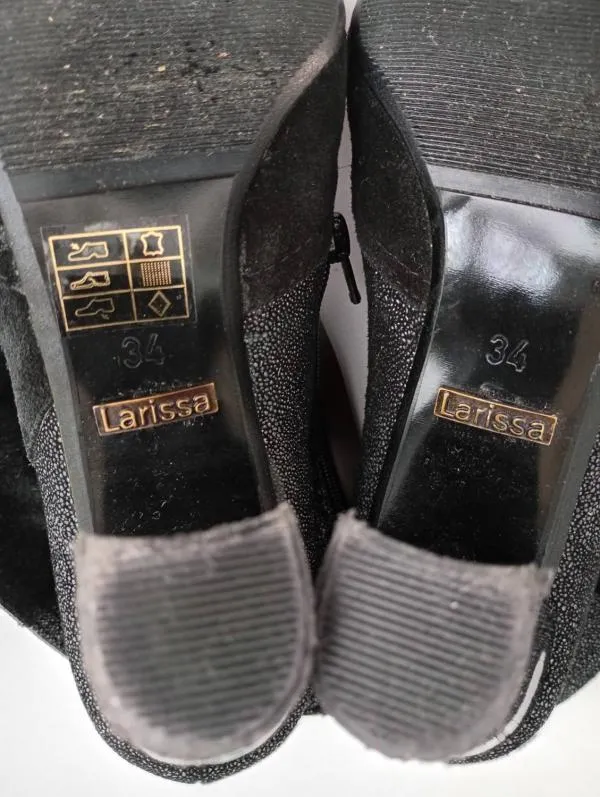 Botine mediu gros Larissa EU 34 | Negru - Image 3