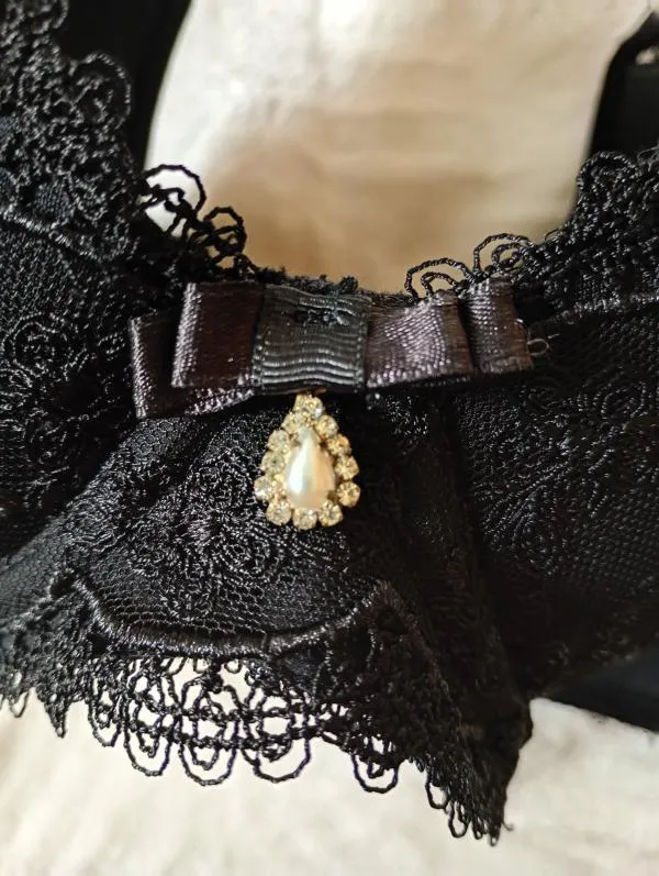 Sutien Orkide | Negru, Monocrom, Poliamidă - Image 10
