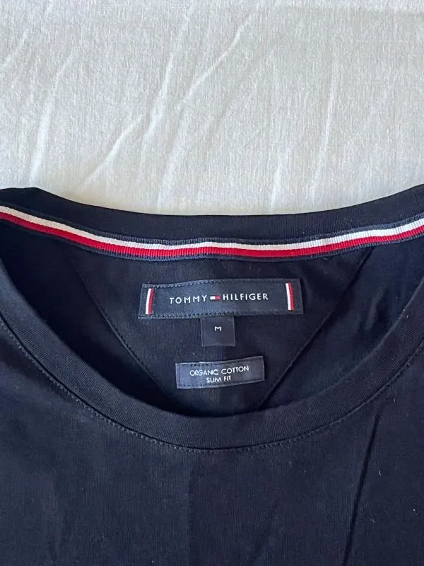 Bluză Tommy Hilfiger M | Negru, Mânecă lungă, Bumbac - Image 3