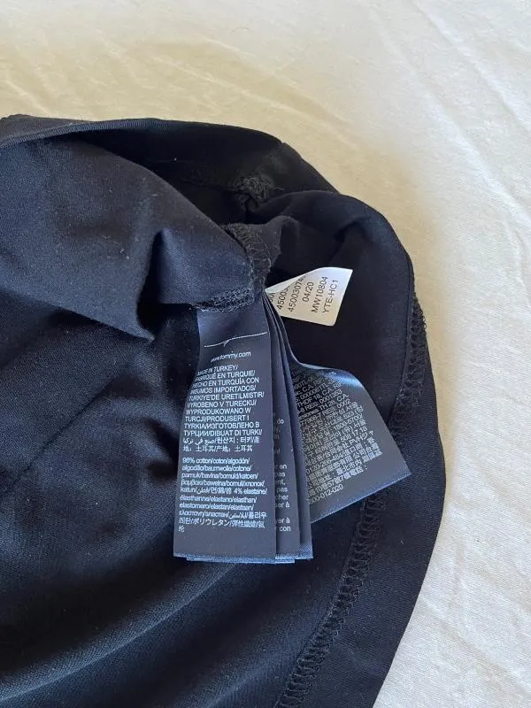 Bluză Tommy Hilfiger M | Negru, Mânecă lungă, Bumbac - Image 4