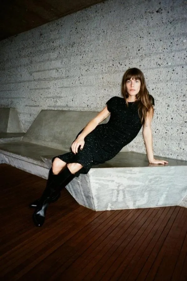 Rochie de seară Zara S | Negru, Midi, Fără mâneci, Drapat - Image 2