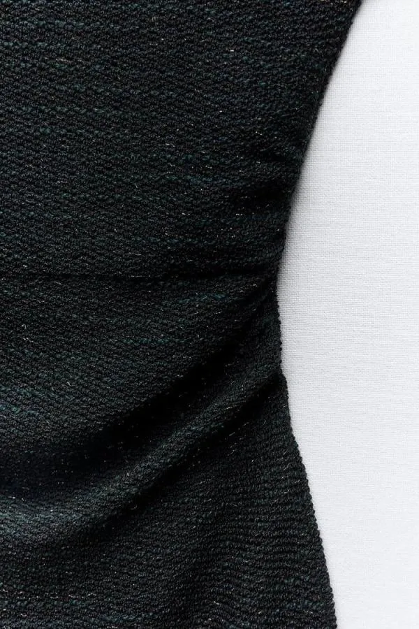 Rochie de seară Zara S | Negru, Midi, Fără mâneci, Drapat - Image 6