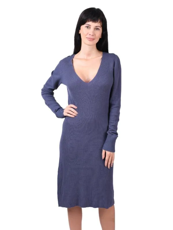Rochie casual JJXX XS | Albastru, Midi, Mânecă lungă