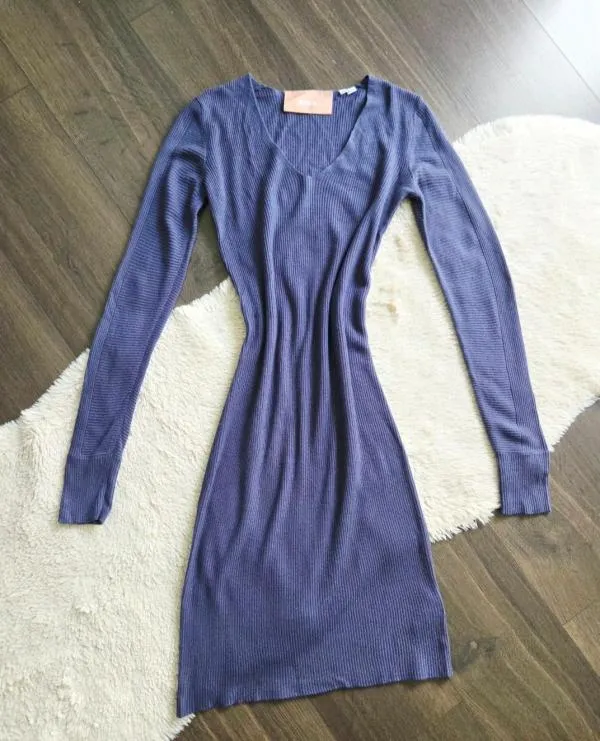 Rochie casual JJXX XS | Albastru, Midi, Mânecă lungă - Image 3