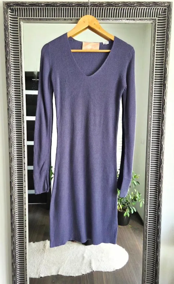 Rochie casual JJXX XS | Albastru, Midi, Mânecă lungă - Image 6