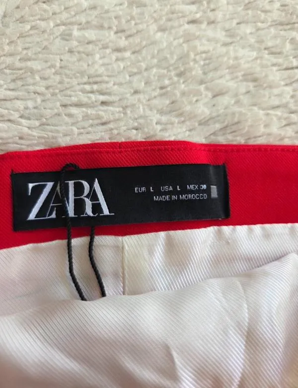 Top cropped Zara L | Roșu, Cropped (Scurt), Mulat Cambrat fit - Image 4