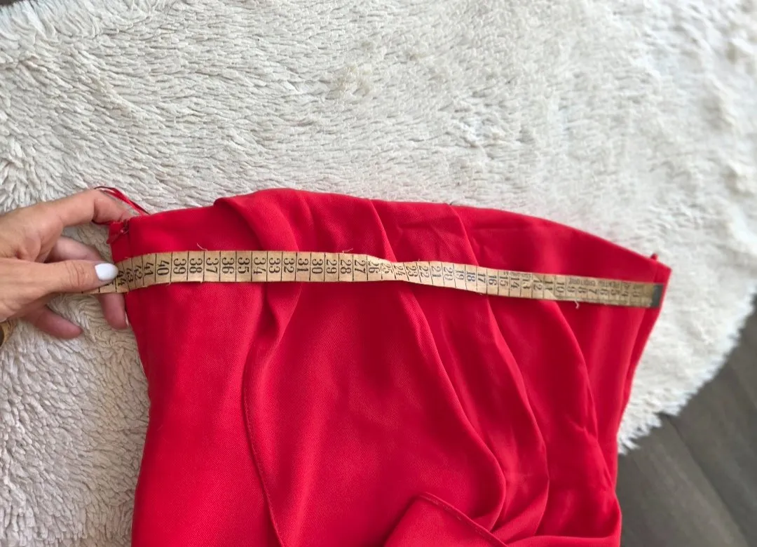 Top cropped Zara L | Roșu, Cropped (Scurt), Mulat Cambrat fit - Image 6