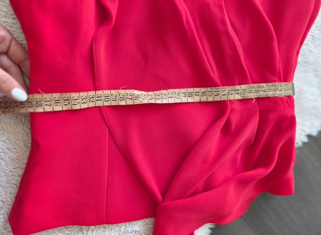 Top cropped Zara L | Roșu, Cropped (Scurt), Mulat Cambrat fit - Image 7