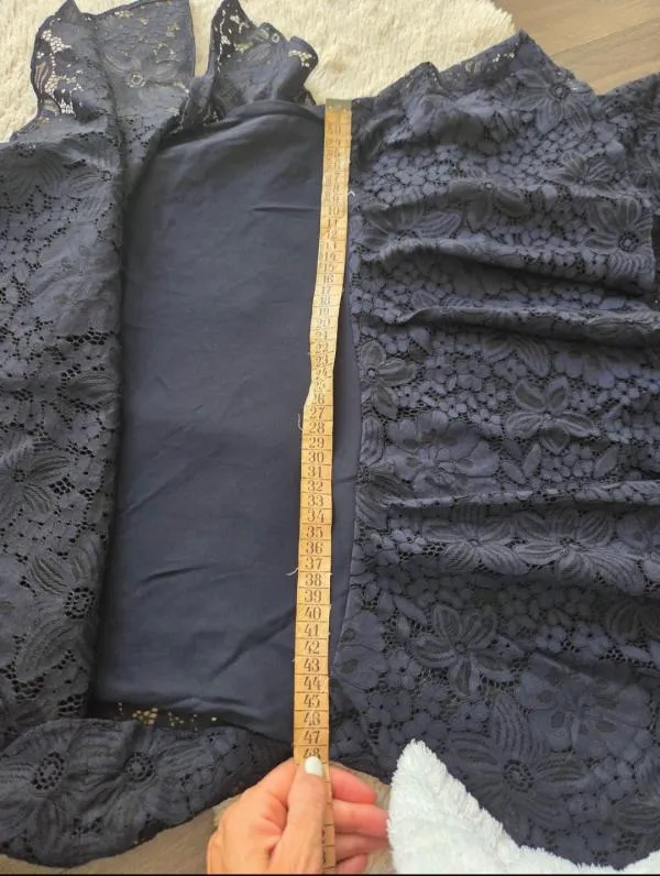 Fustă Zara S | Negru, Midi, Talie medie, Cu volane fit, Dantelă - Image 7