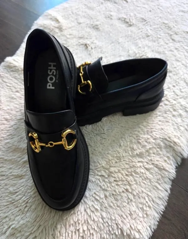Mocasini platformă slip-on POSH By Poelman EU 40 | Negru - Image 3