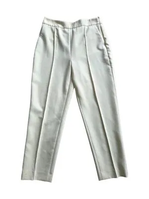 Pantaloni Zara L | Bej, Lungi, Talie medie, Tapered (Conici) fit, Eleganți Stofă