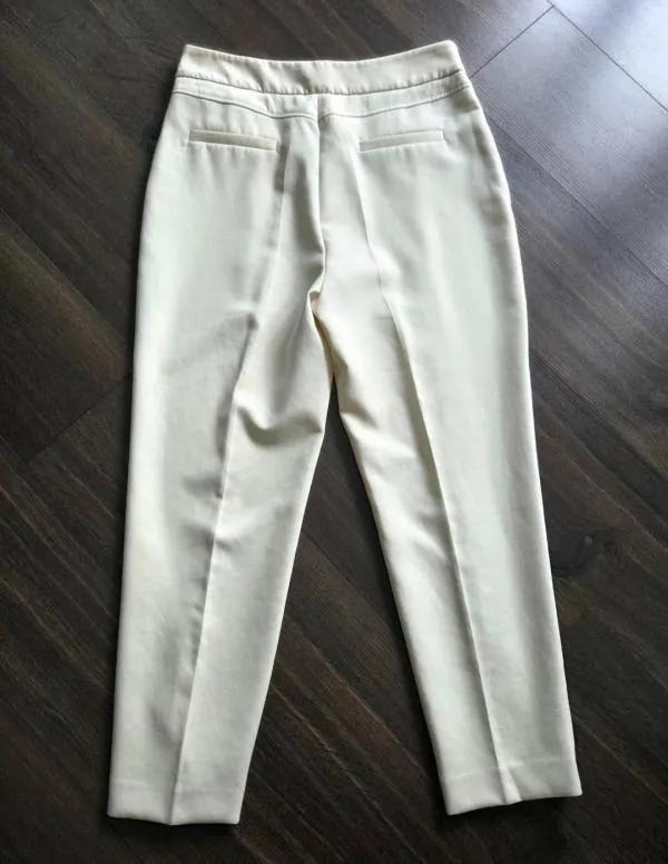 Pantaloni Zara L | Bej, Lungi, Talie medie, Tapered (Conici) fit, Eleganți   Stofă - Image 3