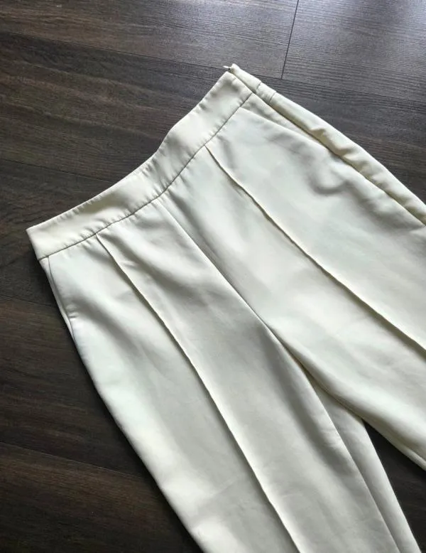Pantaloni Zara L | Bej, Lungi, Talie medie, Tapered (Conici) fit, Eleganți   Stofă - Image 5
