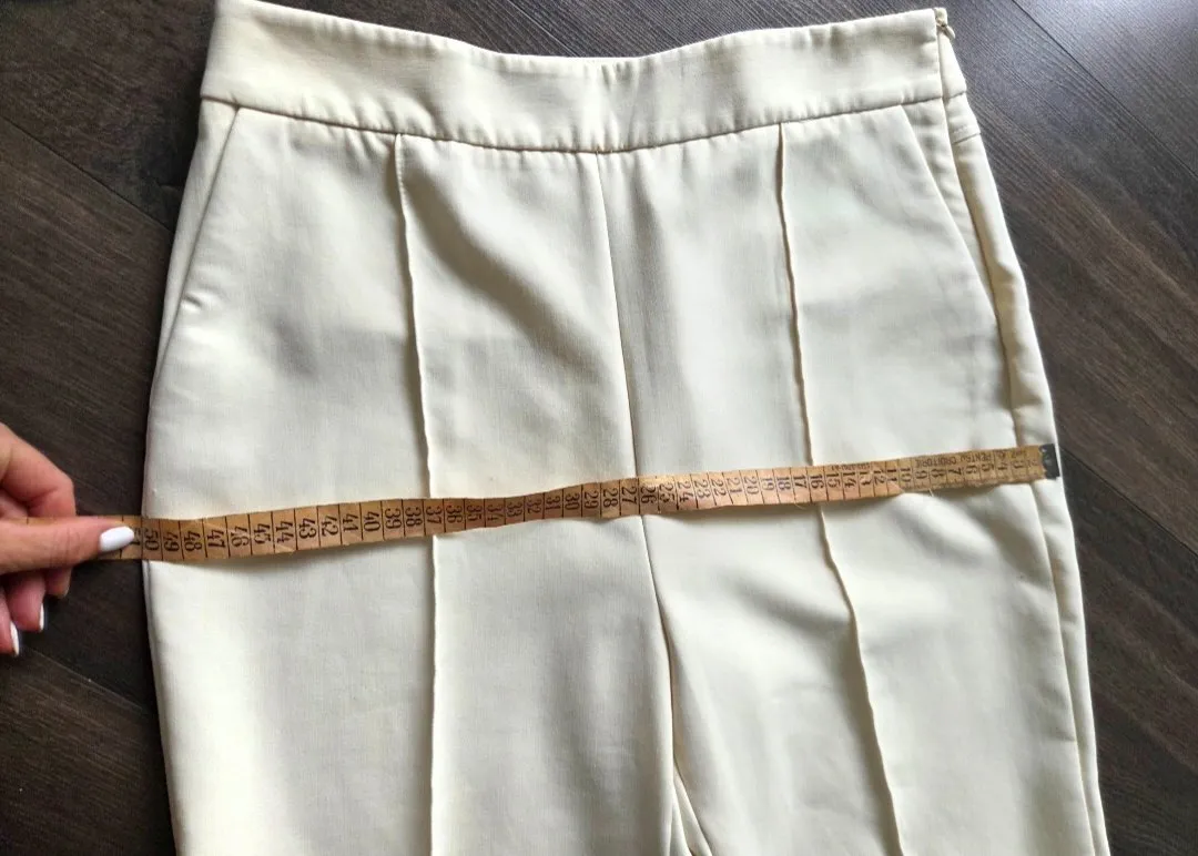 Pantaloni Zara L | Bej, Lungi, Talie medie, Tapered (Conici) fit, Eleganți   Stofă - Image 7