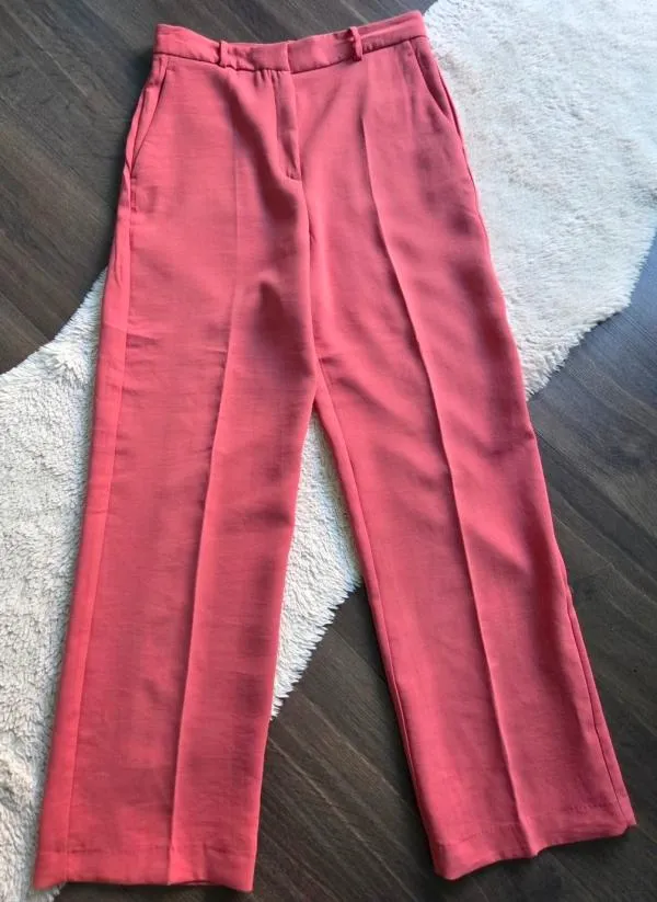 Pantaloni Zara L | Fuchsia, Lungi, Talie înaltă, Straight (Drepți) fit, Clasici   Casual - Image 2