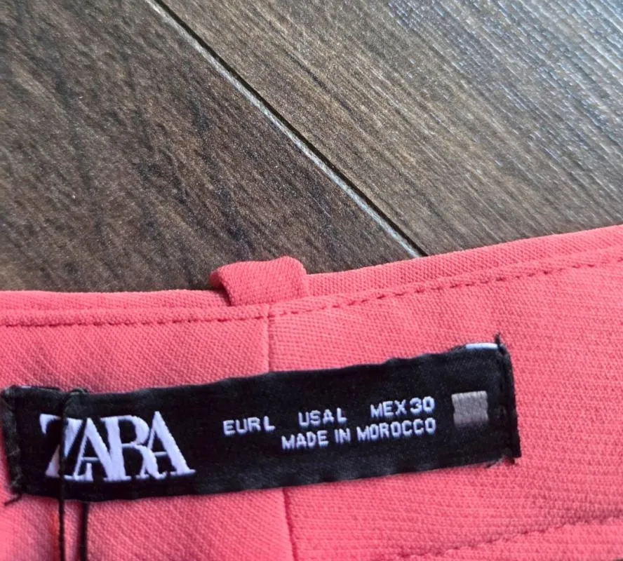 Pantaloni Zara L | Fuchsia, Lungi, Talie înaltă, Straight (Drepți) fit, Clasici   Casual - Image 7