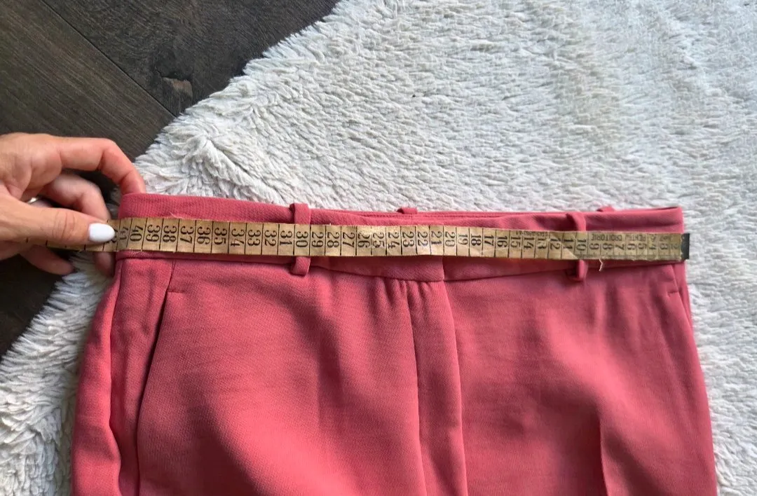 Pantaloni Zara L | Fuchsia, Lungi, Talie înaltă, Straight (Drepți) fit, Clasici   Casual - Image 9