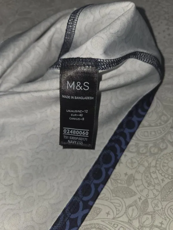 Bustieră sport M&S L | Albastru, Monocrom, Poliuretan - Image 5