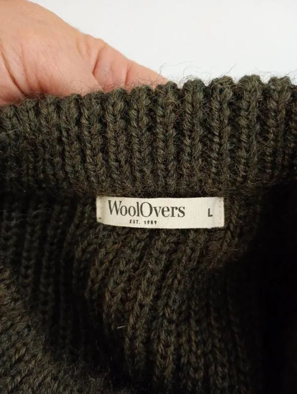 Pulover la baza gâtului WoolOvers L | Khaki, Monocrom, Lână - Image 3