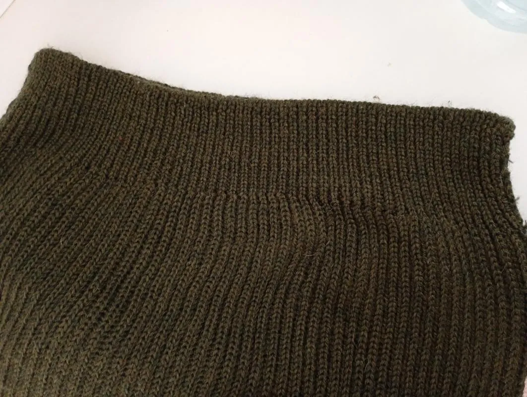 Pulover la baza gâtului WoolOvers L | Khaki, Monocrom, Lână - Image 8