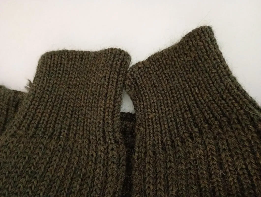 Pulover la baza gâtului WoolOvers L | Khaki, Monocrom, Lână - Image 9