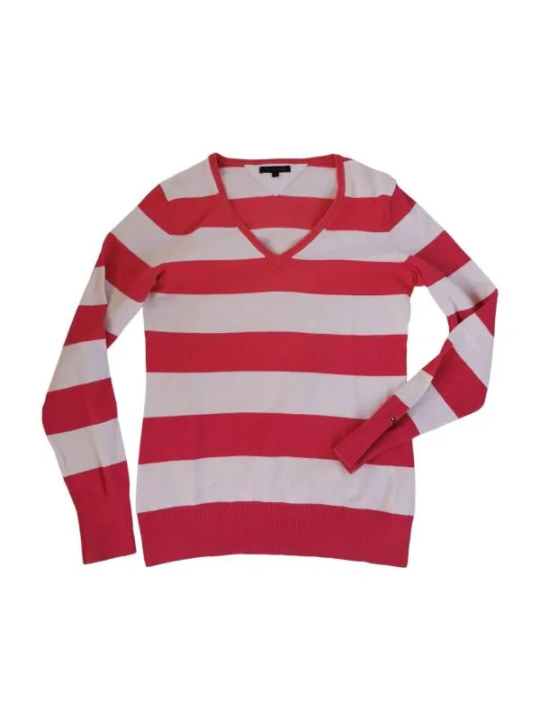 Pulover cu anchior Tommy Hilfiger M | Roșu, Normal, Mulat   Cambrat fit, Logo, Bumbac