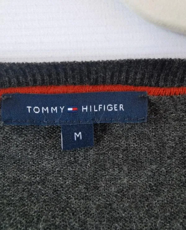 Pulover cu anchior Tommy Hilfiger M | Gri, Normal, Regular fit, Logo, Lână - Image 4